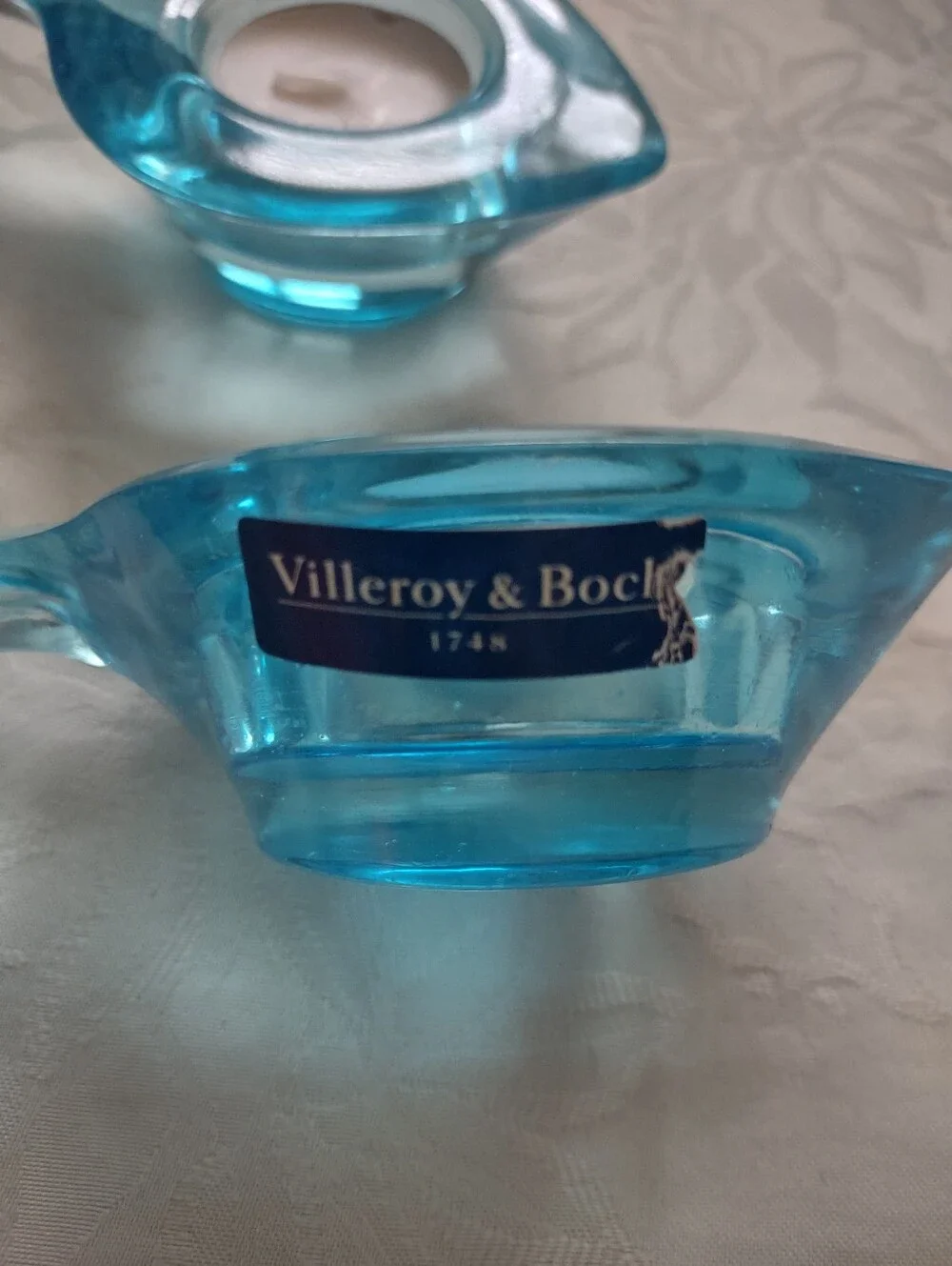 Villeroy & Boch Blue Crystal Candle Holder